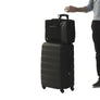 SPP Sacoche Bureau extensible modulable, éco-conçue au style épuré, version anthracite, trois quart Face Sac week-end aggrandi avec valise