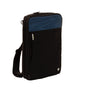 SPP Sacoche Bureau extensible modulable, éco-conçue au style épuré, version bleu nuit, trois quart Face Sac à dos
