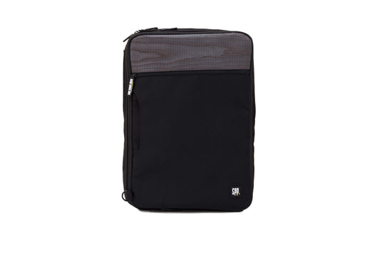SPP Sacoche Bureau extensible modulable, éco-conçue au style épuré, version anthracite, Face Sac à dos
